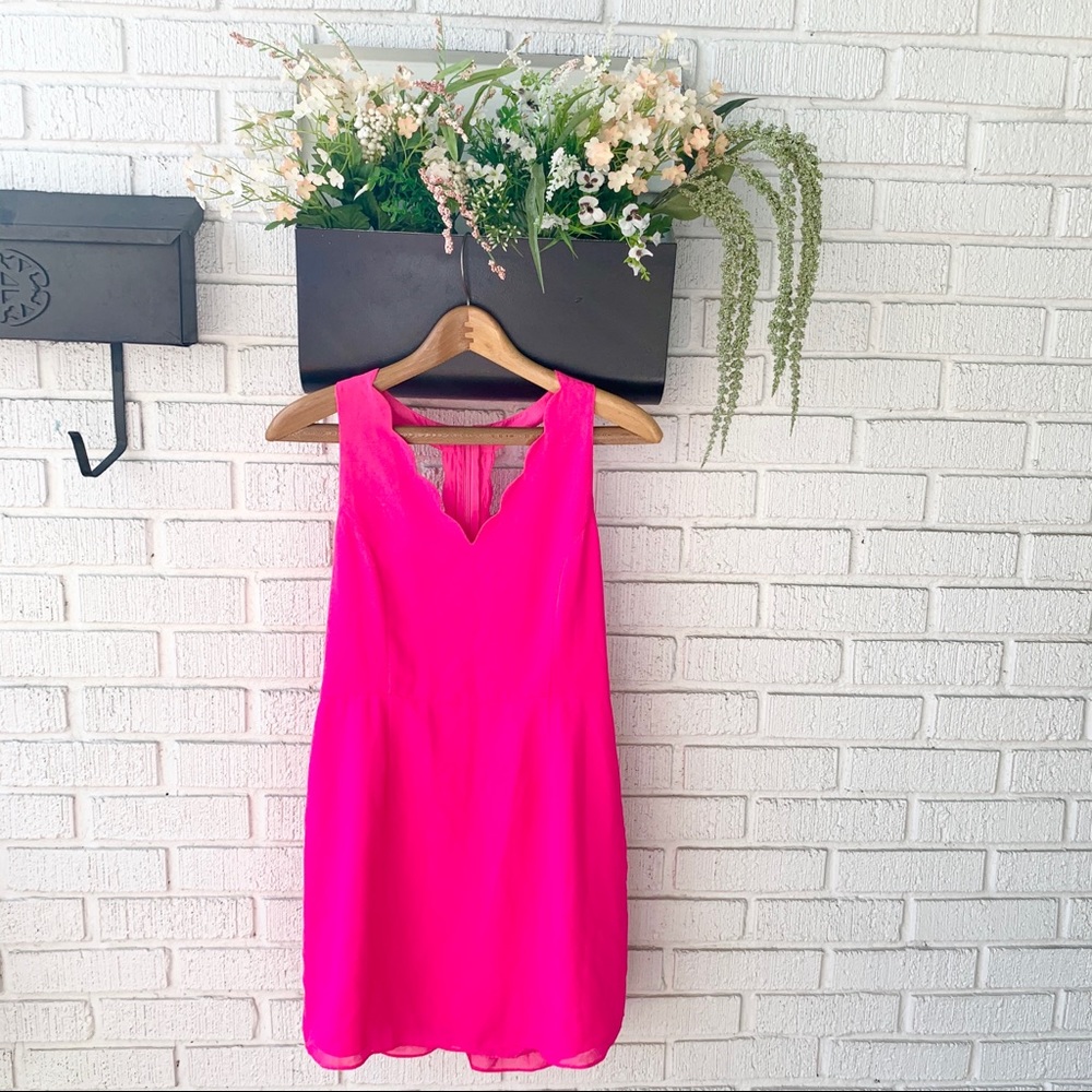 Naked Zebra Hot Pink Sleeveless Midi Dress